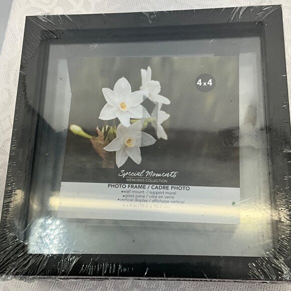 Set Of 4 Black 4x4 Photo Frames By Special Moments Memories Collection - Picture 2 of 4